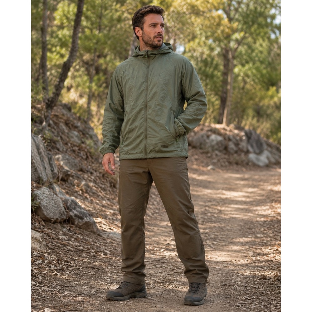 Free Soldier Men's XL Olive Green Lightweight Tactical Hooded Jacket Nylon